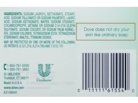 Dove Moisturizing Cream Beauty Bar , Sensitive, 3.75 oz/106 g, Count 4 - thumbnail 3