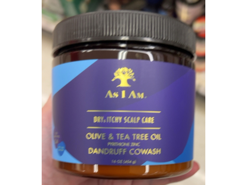 As I Am Dandruff Cowash, Olive & Tea Tree Oil, 16 oz/454 g