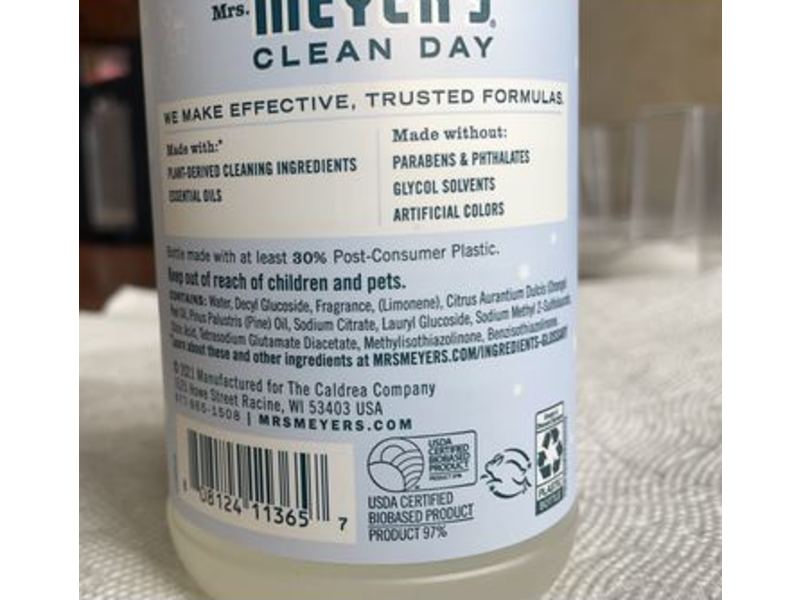 Mrs. Meyer's Clean Day Multisurface Everyday Cleaner, Snowdrop Scent, 16 fl oz,/473 mL, Pack Of 3