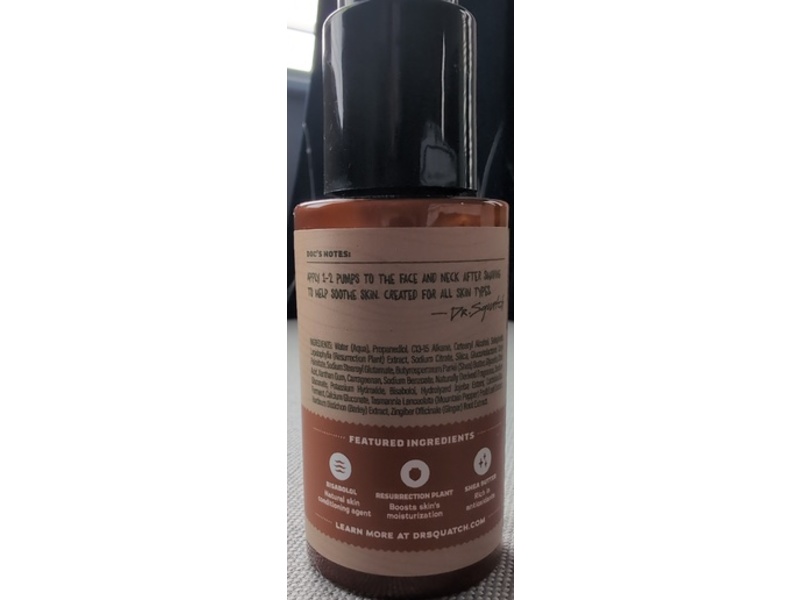 Dr. Squatch Soothing Post Shave, Wood Barrel Bourbon, 2.5 fl oz/74 mL