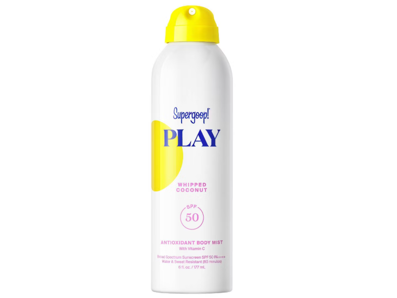 Supergoop! Play Antioxidant Sunscreen Body Mist, Whipped Coconut, SPF 50, 6 fl oz/177 mL