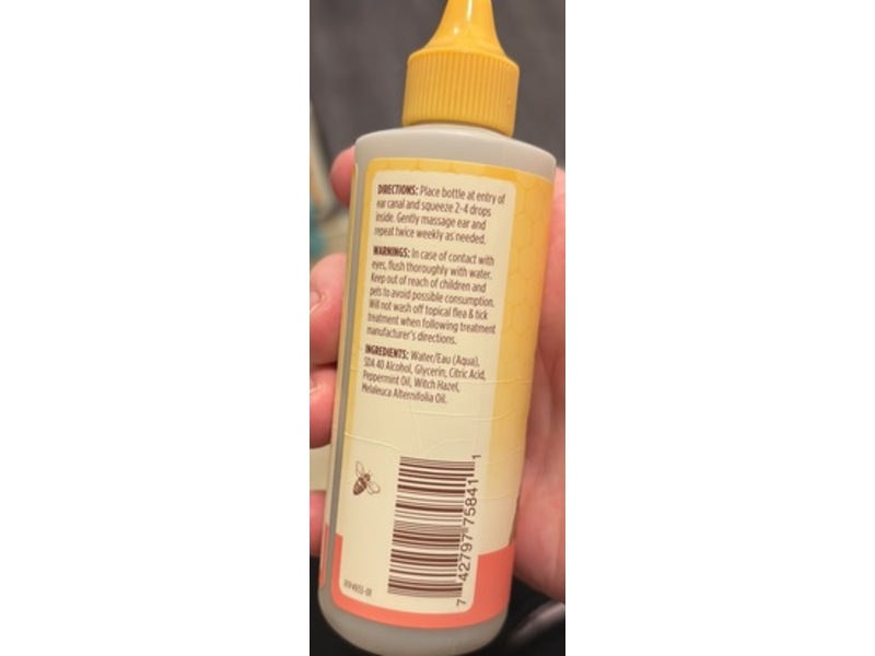 Burt's Bees Dogs Ear Cleaner, Peppermint & Witch Hazel, 4 fl oz/118 mL