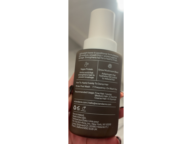 Act + Acre Anti-Frizz Leave In Conditioner, 6.7 fl oz/200 mL