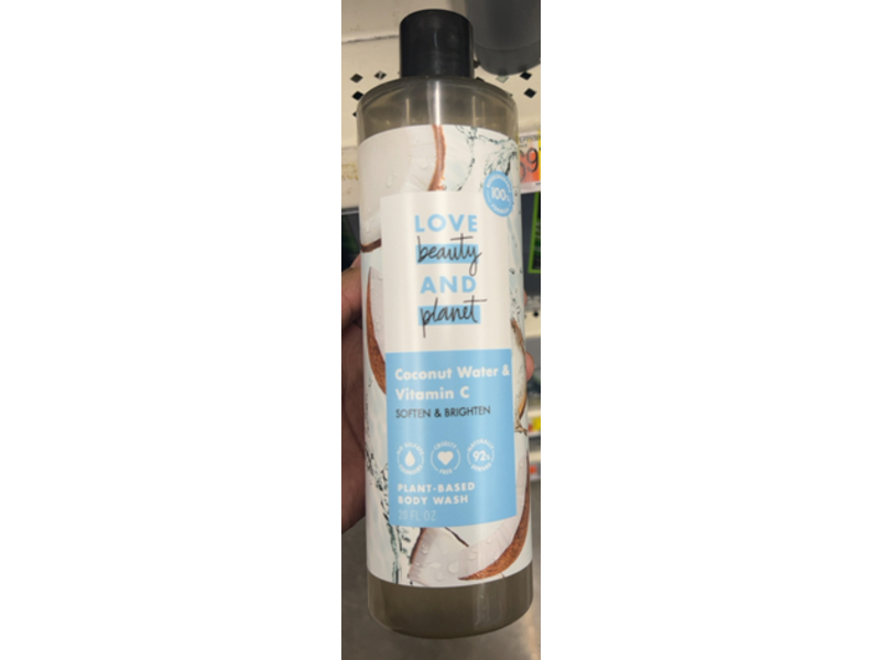 Love Beauty & Planet Plant Based Body Wash, Coconut Water & Vitamin C, 20 fl oz