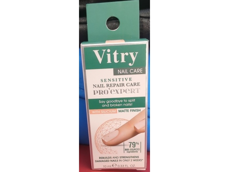 Vitry Sensitive Nail Repair Care Pro’Expert, Matte Finish, 0.33 fl oz/ 10mL