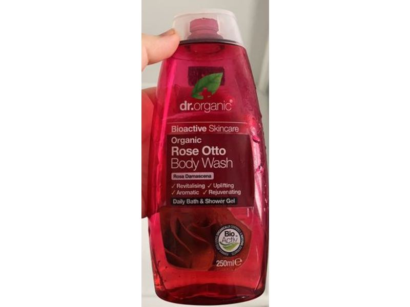 Dr Organic Daily Bath & Shower Gel, Rose Otto, 250 mL