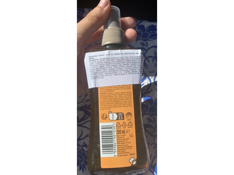 Hawaiian Tropic Glowing Protection Spray Oil, SPF 20, 200 mL