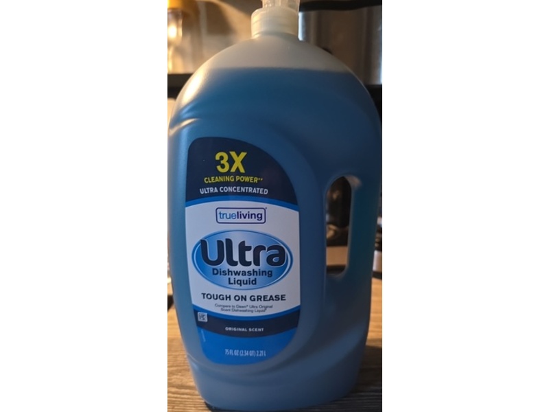 TrueLiving Dishwashing Liquid, Original Scent, 75 fl oz/2.21 L