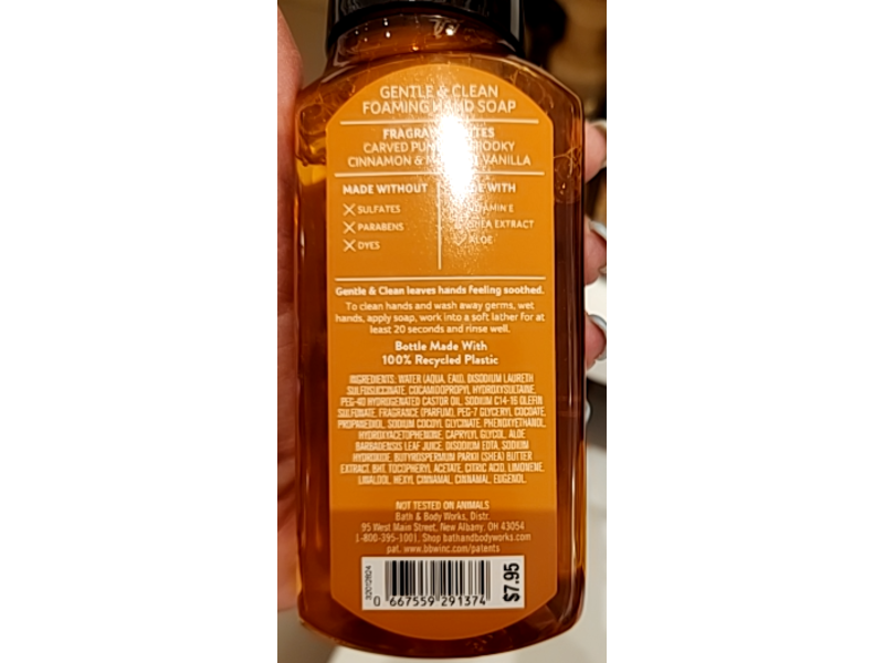 Bath & Body Works Purrfect Pumpkin Gentle & Clean Foaming Hand Soap, 8.75 fl oz/259 mL