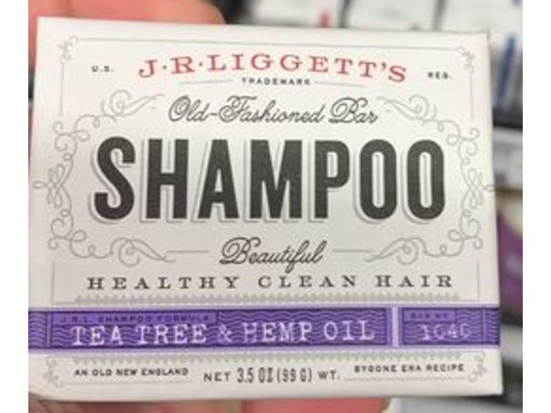 J.R Liggett's Old - Fashioned Bar Shampoo, Tea Tree & Hemp Oil, 3.5 oz/99 g