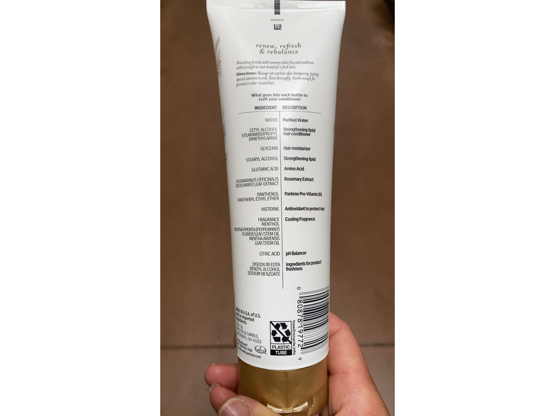 Pantene Pro-V Renew Refresh & Rebalance Conditioner, Rosemary, 8 fl oz/237 mL