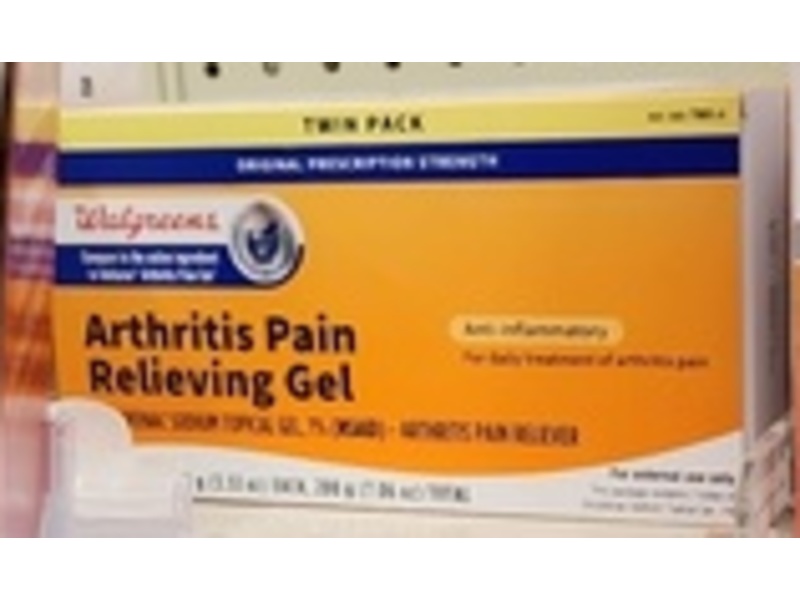 Walgreens Arthritis Pain Relieving Gel, Diclofenal Sodium 1%, 3.53 oz/100 g, Pack Of 2