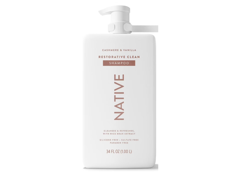 Native Restorative Clean Shampoo, Cashmere & Vanilla, 34 fl oz/1 L