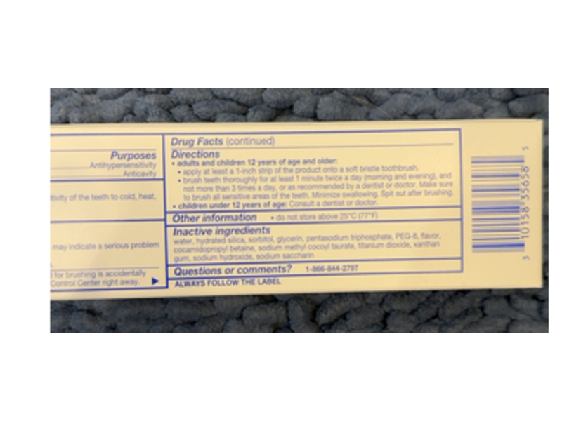 Sensodyne Extra Whitening Toothpaste, Cool Mint, 4 oz/113g, Pack Of 3