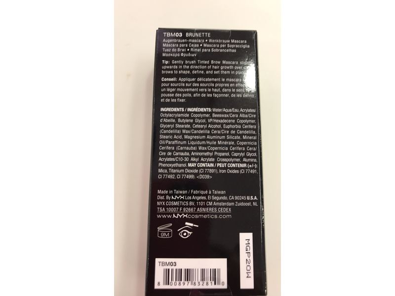 NYX Tinted Brow Mascara, Brunette, 0.22 fl oz