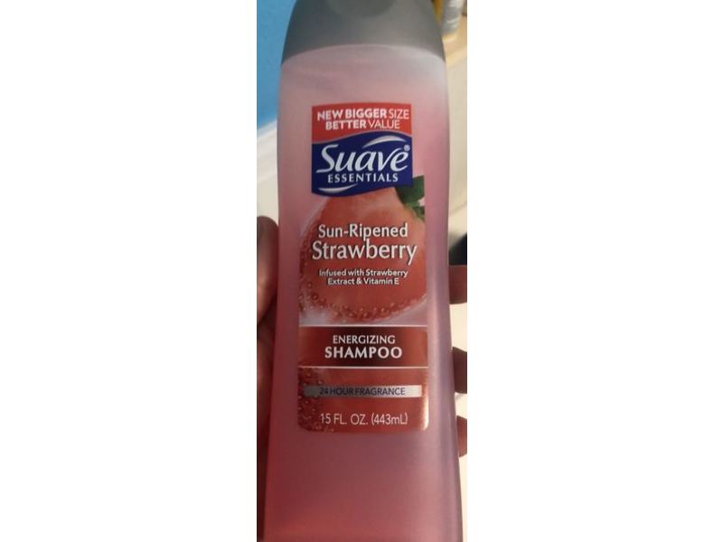 Suave Essentials Energizing Shampoo, Sun-ripened Strawberry, 15 fl oz / 443 mL
