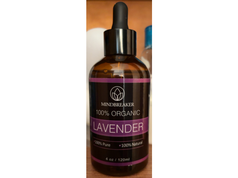 MindBreaker 100% Pure Organic Lavender Oil, 4 oz/120 mL