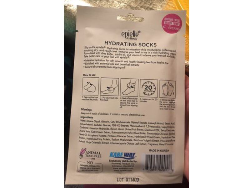 Epielle Hydrating Socks, 1 Pair