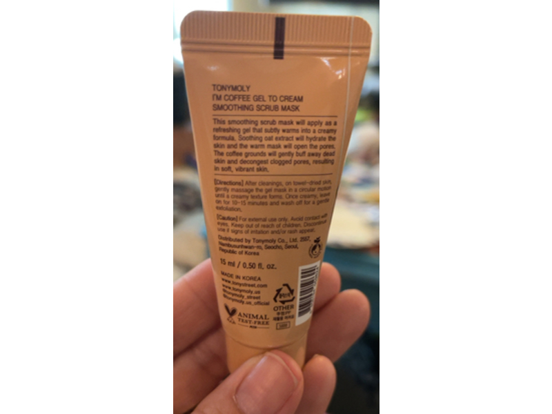 Tonymoly Gel To Cream Smoothing Scrub Mask, I'm Coffee, 0.50 fl oz/15 mL