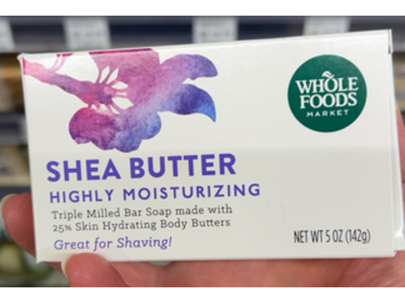 Whole Foods Market Highly Moisturizing Triple Milled Bar Soap, Shea Butter, 5 oz/142 g