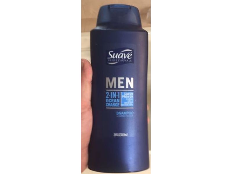 Suave Men 2-In-1 Ocean Charge Shampoo + Conditioner, 28 fl oz/828 ml