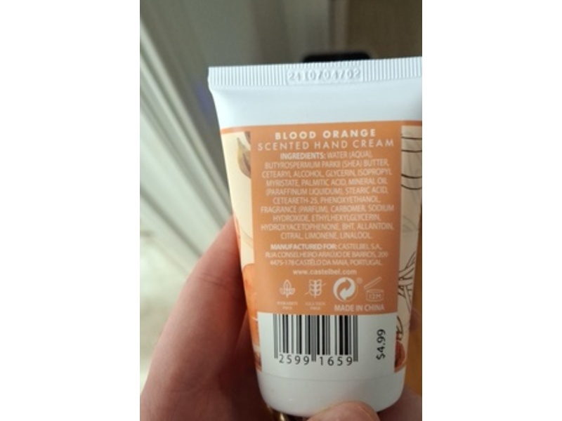 Castelbel Hand Cream, Blood Orange, 2 fl oz/60 mL