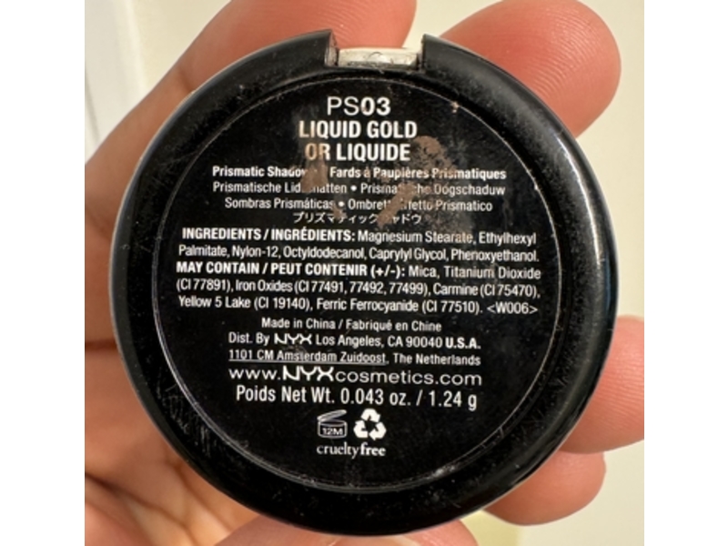 Nyx Prismatic Shadow, PS03 Liquid Gold, 0.043 oz/1.24 g