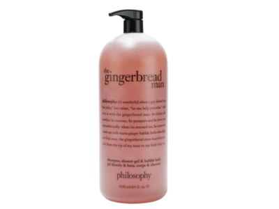 Philosophy The Gingerbread Man Shampoo Shower Gel & Bubble Bath, 64 fl oz/1920 mL