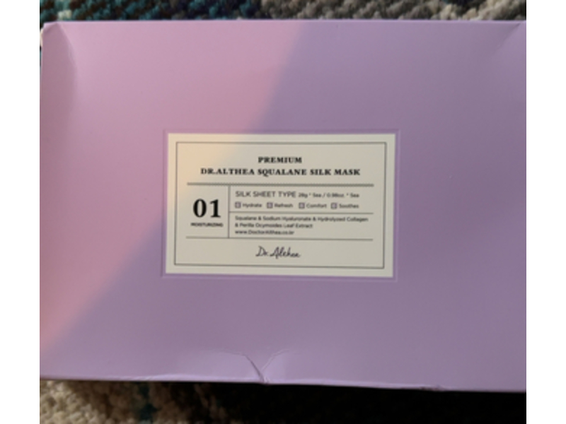 Dr. Althea Premium Squalane Silk Mask, 0.98 oz/28 g, Pack Of 5