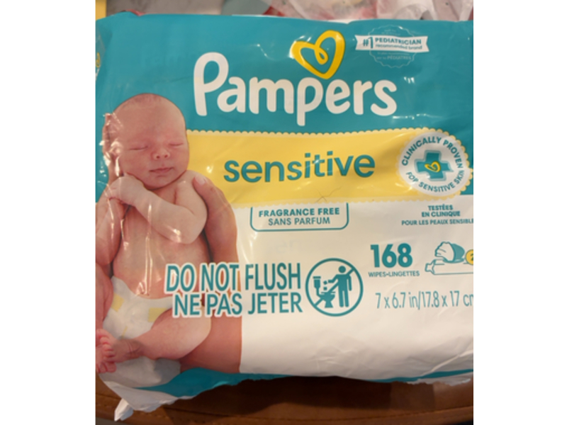 Pampers Sensitive Baby Wipes, 168 Count, Pack Of 2