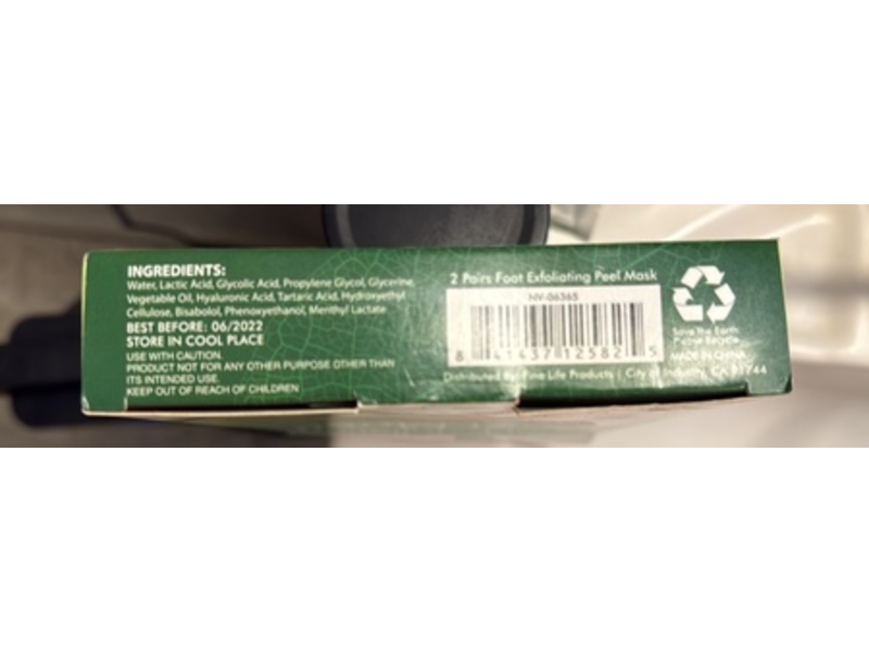 Ecobloom Spa Foot Exfoliating Peel Mask, Cucumber Scented, 2 Pair