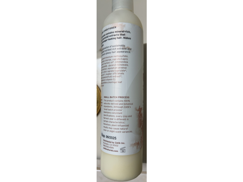 Zatik Softening & Hydrating Conditioner, 10.8 fl oz/320 mL