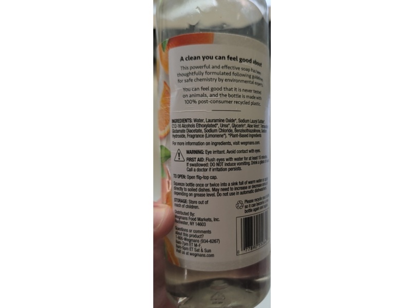 Wegmans Dish Detergent, Citrus Blossom, 25 fl oz/739 mL