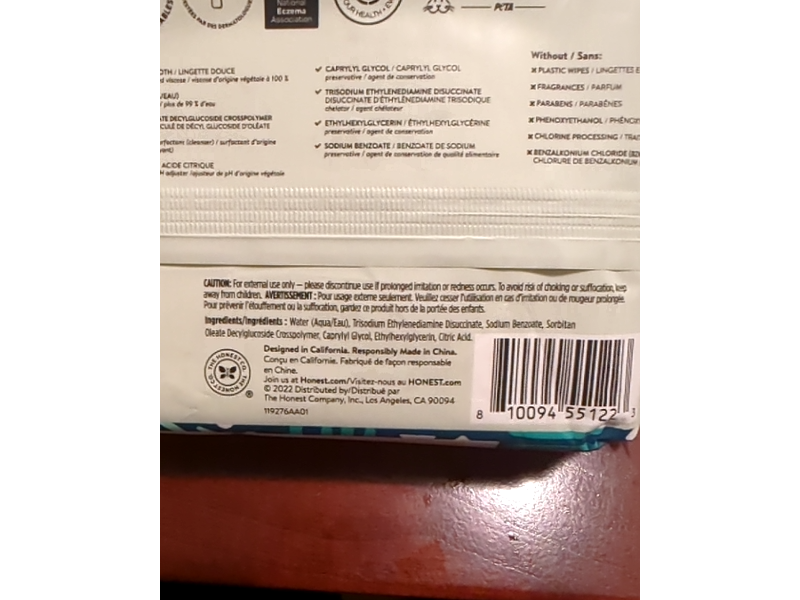 The Honest Company Clean Conscious Wipes, 60 Count