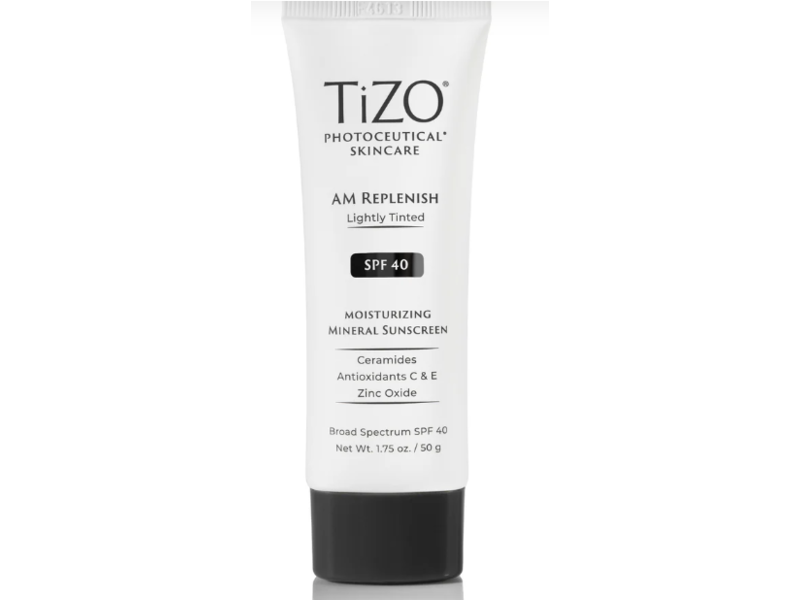 Tizo Photoceuticals Am Replenish Lightly Tinted Moisturizing Sunscreen, SPF 40, 1.75 oz/50 g