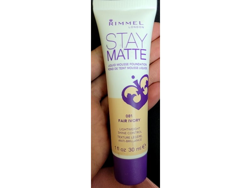 Rimmel Stay Matte Foundation, 081 Fair Ivory, 1 fl oz/30 mL
