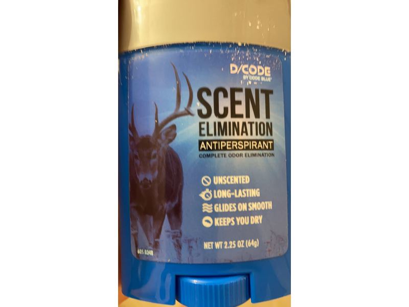 Code Blue Scent Elimination Antiperspirant Stick, 2.25 oz/64 g