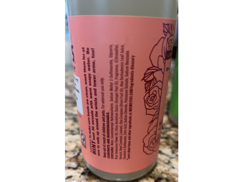 Mrs. Meyer's Clean Day Hand Soap, Rose Scent, 12.5 fl oz/370 mL