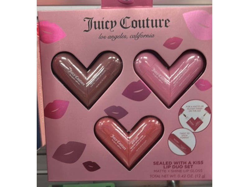 Juicy Couture Lip Duo Set, Sealed With A Kiss, 0.42 oz/12 g