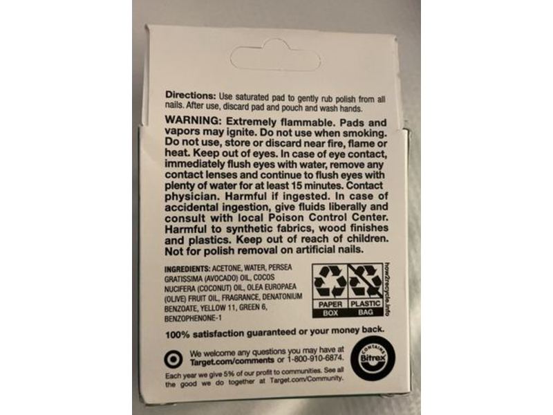 Up & Up Advanced Nail Polish Remover Pads, 10 Count