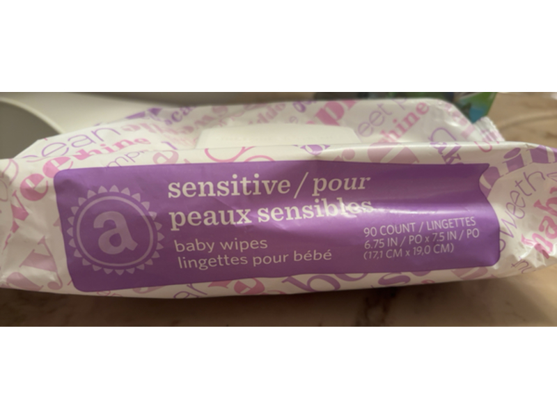 Amazon Elements Baby Wipes, Sensitive, 90 Count, Pack Of 9