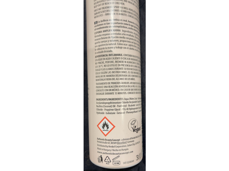 Authentic Beauty Concept Amplify Mousse, Prime & Style, 6.7 oz/192 g