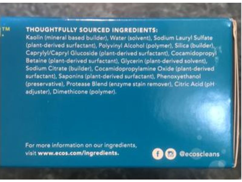 ECOS Plant Powered Laundry Detergent Squares, Free & Clear, 57 Loads, 57 Count