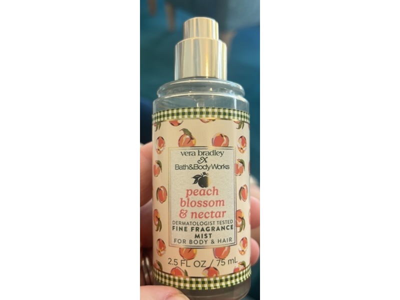 Vera Bradley X Bath & Body Works Fine Fragrance Mist, Peach Blossom & Nectar, 2.5 fl oz/75 mL