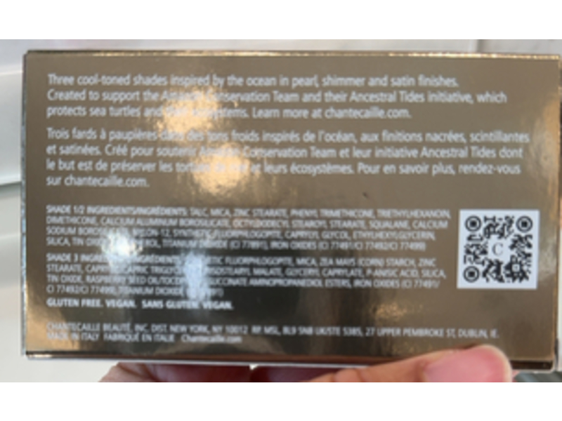 Chantecaille Sea Turtle Eyeshadow Trio, Cool, 0.14 oz/4 g