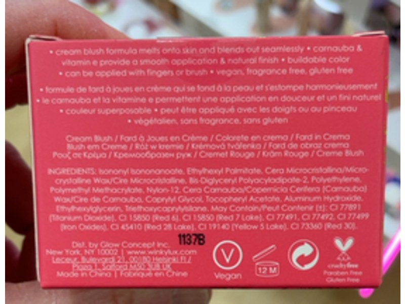 Winky Lux Cheeky Rose Cream Blush, Dodgy, 0.17 oz/4.8 g