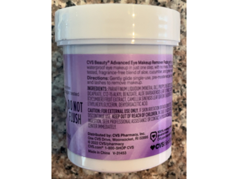 Cvs Health Advanced Eye Makeup Remover Pads, 80 Count