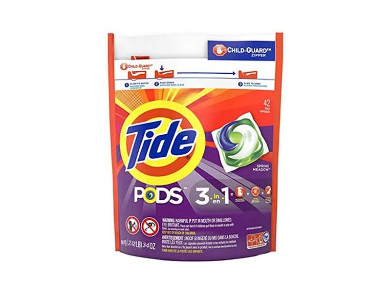 Tide PODS Liquid Laundry Detergent Pacs, Spring Meadow, 42 Count