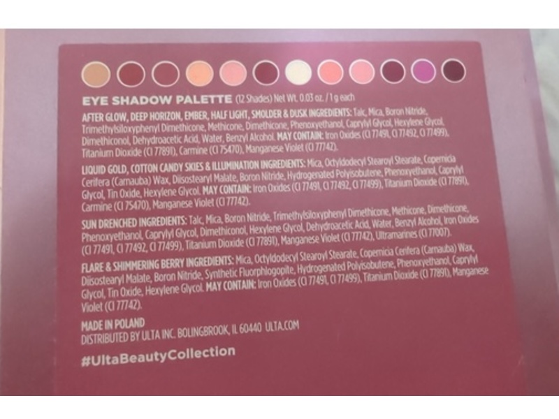 Ulta Beauty Eyeshadow Palette, Sunset Skies, 0.03 oz/1 g