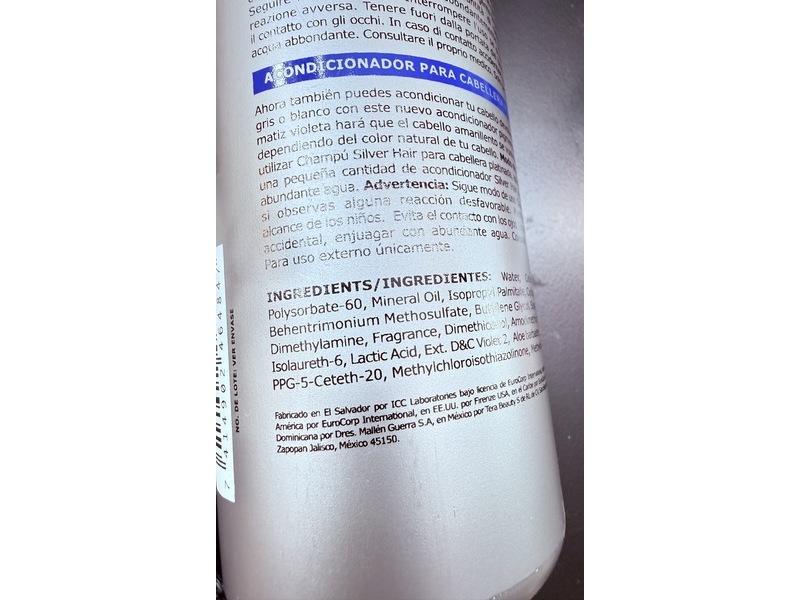 Firenze Profesional Silver Hair Shampoo, 33.8 fl oz/1 L